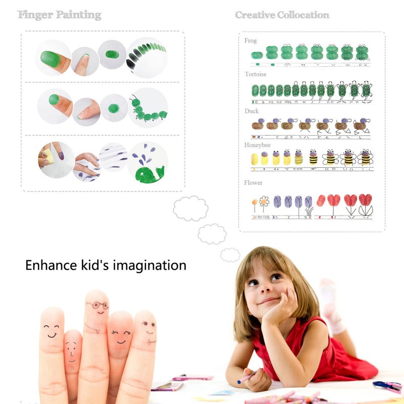 Lsushine Craft Ink Pad Stamps Partner DIY Color,20 Colors Rainbow Finger Ink pad for Kids (Pack of 20) - Image 5